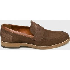 Conhpol - Mokasyny. Pomarańczowe mokasyny męskie marki Conhpol, ze skóry. Za 439,90 zł.