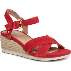 Espadryle GEOX - D Ischia Corda C D02HHC 00022 C7000 Red. Czerwone espadryle damskie Geox, bez wzorów, ze skóry, bez obcasa, na obcasie. Za 389,00 zł.