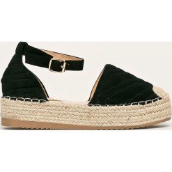 Answear - Espadryle Jessy Ross. Czarne espadryle damskie ANSWEAR, bez wzorów, z gumy, bez obcasa, na obcasie. W wyprzedaży za 89,90 zł.