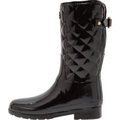Buty zimowe damskie: Hunter REFINED GLOSS QUILT SHORT Kalosze black