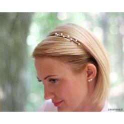 Opaska biżuteryjna DELICATE PEARLS. Szare ozdoby do włosów Pakamera. Za 69,00 zł.