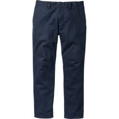 Spodnie chino Regular Fit Straight bonprix ciemnoniebieski. Niebieskie spodnie męskie bonprix, m, bez wzorów, klasyczne. Za 89,99 zł.