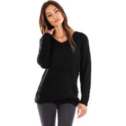 Swetry klasyczne damskie: Sweter w kolorze czarnym