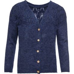 Sweter rozpinany bonprix ciemnoniebieski melanż. Niebieskie swetry damskie bonprix, bez wzorów, bez rękawów, bez kaptura. Za 99,99 zł.