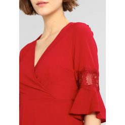 Sukienki: New Look CROCHET FLUTE WRAP SKATER Sukienka letnia burgundy