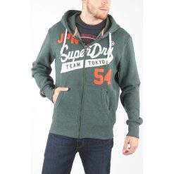 SuperDry Bluza Zielony. Zielone bluzy męskie Superdry, l, z haftami, z bawełny, bez kołnierzyka, bez rękawów, bez kaptura. Za 421,95 zł.