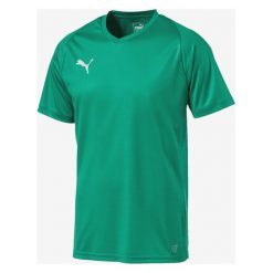 Puma Liga Jersey Core Koszulka Zielony. Zielone podkoszulki męskie Puma, xl, z nadrukiem, z poliesteru, z krótkim rękawem. Za 76,95 zł.