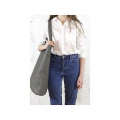 Mega Shopper bag szara torba oversize Vegan. Szare torby damskie na zakupy marki Hairoo, w paski. Za 185,00 zł.