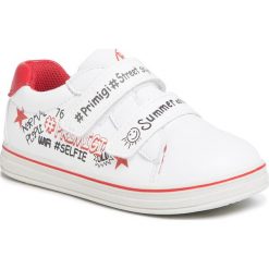 Sneakersy PRIMIGI - 5358722 M Bianco. Białe trampki chłopięce Primigi, bez wzorów, ze skóry ekologicznej, na rzepy. W wyprzedaży za 179,00 zł.