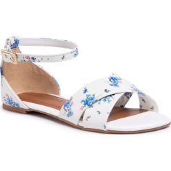 Sandały BIBI - Little Me 1104028 Blue Garden/White. Białe sandały dziewczęce Bibi, ze skóry ekologicznej, bez zapięcia. Za 179,00 zł.