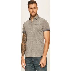 Tom Tailor Denim - Koszula. Szare koszule męskie TOM TAILOR DENIM, s, bez wzorów, z bawełny, klasyczne, z klasycznym kołnierzykiem, z krótkim rękawem. W wyprzedaży za 149,90 zł.