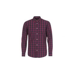 Koszule z długim rękawem Jack Jones JJEGINGHAM. Czerwone koszule męskie Jack & Jones, s, bez wzorów, bez kołnierzyka, z długim rękawem. Za 109,70 zł.