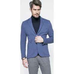 Marciano Guess - Marynarka. Niebieskie garnitury męskie marki MARCIANO GUESS, l, z aplikacjami, z elastanu, klasyczne. W wyprzedaży za 369,90 zł.
