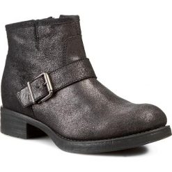 Botki UNISA - Isun Baby Metal Plomo. Czarne buty zimowe damskie marki Unisa, ze skóry, na obcasie. W wyprzedaży za 269,00 zł.