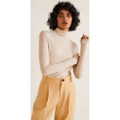Mango - Bluzka. Szare bluzki damskie Mango, l, bez wzorów, z elastanu, casualowe, z golfem, bez rękawów. Za 59,90 zł.