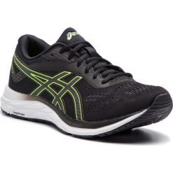 Buty ASICS - Gel-Excite 6 1011A165 Black/Hazard Green 002. Czarne buty sportowe męskie Asics, ze skóry ekologicznej, bez zapięcia, do biegania. Za 329,00 zł.