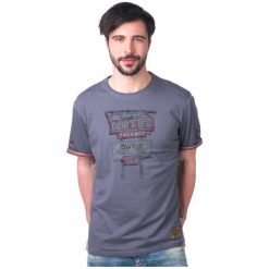 T-shirty męskie: Brave Soul T-Shirt Męski Motel S Niebieski