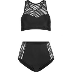 Bikini z biustonoszem bustier (2 części) bonprix czarny. Czarne stroje kąpielowe damskie bonprix, bez wzorów. Za 79,99 zł.