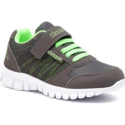 Sneakersy KAPPA - Stay K 260527K Anthra/Green 1330. Szare trampki chłopięce Kappa, bez wzorów, ze skóry ekologicznej, na rzepy. Za 99,00 zł.