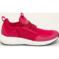 EA7 Emporio Armani - Buty. Różowe buty sportowe damskie EA7 Emporio Armani, z materiału. W wyprzedaży za 439,90 zł.