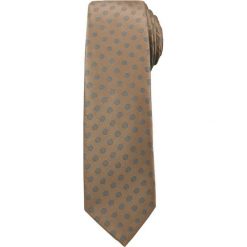 Modny i Elegancki Krawat Alties - Beżowy w Grochy KRALTS0149. Brązowe krawaty męskie Alties, w grochy, z tkaniny, eleganckie. Za 40,00 zł.