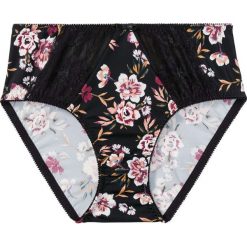 Figi maxi bonprix czarny z nadrukiem. Czarne majtki damskie bonprix, z koronki. Za 34,99 zł.