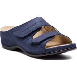 Klapki BERKEMANN - 01002 Navy 397. Niebieskie klapki damskie marki Berkemann, ze skóry, na obcasie. Za 409,00 zł.