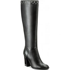Kozaki EVA MINGE - Izabelle 2P 17SF1372248EF 101. Czarne bez kategorii marki Eva Minge, ze skóry, na obcasie. W wyprzedaży za 349,00 zł.