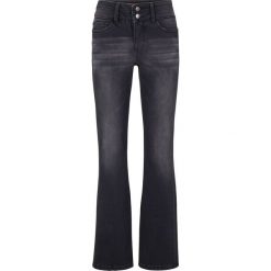 Dżinsy ze stretchem i efektem SHAPE, Bootcut bonprix czarny. Czarne jeansy damskie bonprix. Za 149,99 zł.