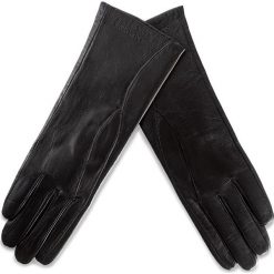 Rękawiczki damskie: Rękawiczki Damskie WITTCHEN – 39-6L-225-1 Czarny