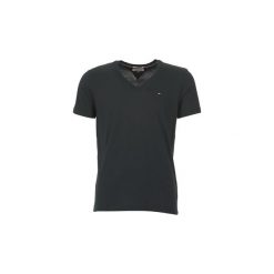 T-shirty z krótkim rękawem Tommy Jeans MALATO. Czarne t-shirty męskie Tommy Jeans, s, bez wzorów, z jeansu, bez kołnierzyka, krótkie. Za 92,70 zł.