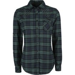 Bluzki damskie: Black Premium by EMP Checkshirt Bluzka damska czarny/zielony