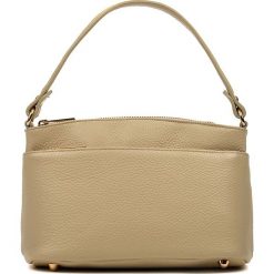 Torebki klasyczne damskie: Skórzana torebka w kolorze beżowym – 26 x 15 x 11 cm