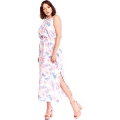 Wzorzysta sukienka maxi multikolor. Sukienki damskie N/A, plus size, bez wzorów, z poliesteru, bez kołnierzyka, plus size, bez rękawów, maxi. Za 186,00 zł.