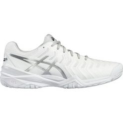 ASICS GELRESOLUTION 7 Obuwie multicourt white/silver. Białe buty do tenisa męskie Asics, z materiału. Za 579,00 zł.
