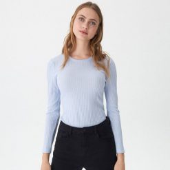 Bluzka z guzikami - Turkusowy. Niebieskie bluzki damskie marki House, s, bez wzorów, bez kołnierzyka, bez rękawów. Za 49,99 zł.