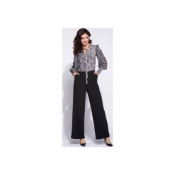 Kombinezon damski w zwierzęcy print panterka. Szare kombinezony damskie marki Bien fashion, na imprezę, s, bez wzorów, eleganckie, bez kołnierzyka, z długim rękawem, długie. Za 199,00 zł.