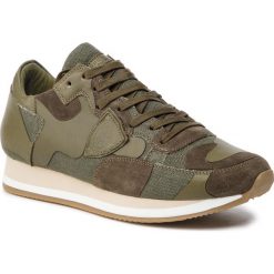 Sneakersy PHILIPPE MODEL - Tropez TRLU CR15 Militare. Zielone sneakersy męskie marki Philippe Model, na co dzień, bez wzorów, ze skóry, eleganckie, bez zapięcia. Za 1589,00 zł.
