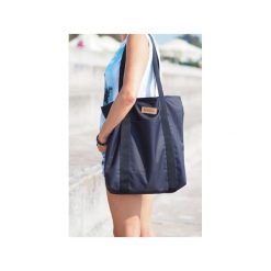 Duża torba szoperka 1 - black. Czarne torebki klasyczne damskie marki Militu, bez wzorów, z tkaniny, duże, bez dodatków. Za 179,00 zł.