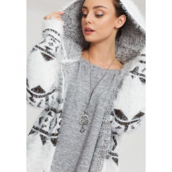 Biało-Brązowy Kardigan All My Feels. Białe kardigany damskie marki other, l. Za 69,99 zł.