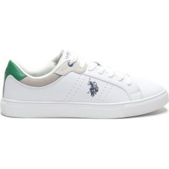 U.S. Polo Assn Curty Tenisówki Biały. Białe trampki męskie U.S. Polo Assn., bez wzorów, z materiału, bez zapięcia. Za 309,95 zł.
