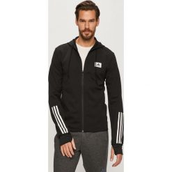Adidas - Bluza. Czarne bluzy męskie Adidas, s, bez wzorów, z bawełny, z kapturem, bez rękawów, z kapturem. Za 249,90 zł.