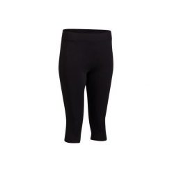 Rybaczki fitness kardio damskie 100. Czarne rybaczki damskie DOMYOS, m, bez wzorów, z elastanu. Za 34,99 zł.