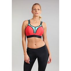 Stanik Sportowy Panache Sports Non Wired Bra Błękitno-Koralowy. Pomarańczowe biustonosze sportowe damskie marki Panache, bez wzorów, ze skóry, do biegania. Za 189,99 zł.