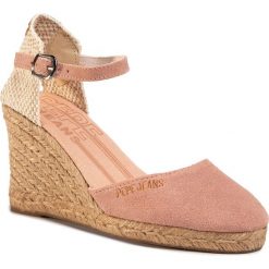 Espadryle PEPE JEANS - Wendy Bass PLS90434 Dark Off Pink 322. Różowe espadryle damskie Pepe Jeans, bez wzorów, z jeansu, bez obcasa, na obcasie. W wyprzedaży za 179,00 zł.