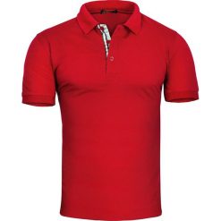Koszulka polo męska czerwona Recea. Czerwone koszulki męskie Recea, xl, bez wzorów, z bawełny, polo, bez rękawów. Za 29,99 zł.