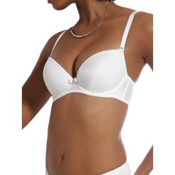 Biustonosze bardotka: Biustonosz brassiere w kolorze mlecznym