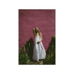Lniana sukienka Paloma. Czerwone sukienki damskie Nalu bodywear, s, bez wzorów, wakacyjne, bez kołnierzyka, bez rękawów, maxi. Za 589,00 zł.
