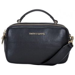 Smith & Canova Torebka Crossbody Hink Czarna. Czarne torebki klasyczne damskie Smith & Canova, bez wzorów, bez dodatków. Za 449,00 zł.