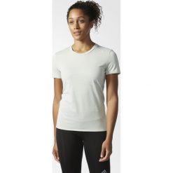 Koszulka adidas Supernova SS Tee W Biała. Białe bluzki sportowe damskie Adidas, bez wzorów, bez kołnierzyka, z krótkim rękawem, krótkie, bez kaptura, do biegania. Za 49,99 zł.